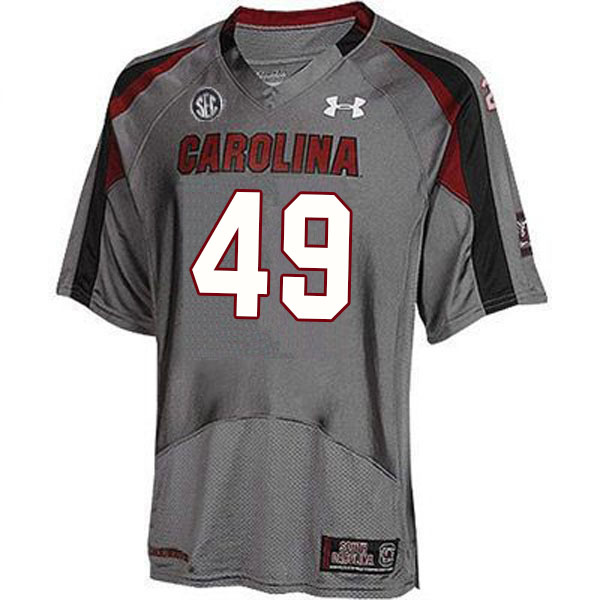 Men #49 Dave Adams South Carolina Gamecocks College Football Jerseys Sale-Gray